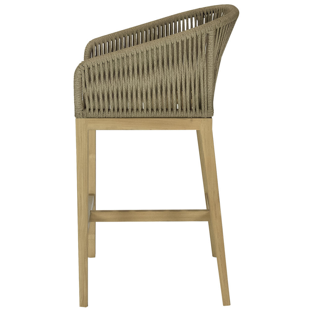 Royal Teak Collection Malibu Bar Chair, Dessert Sand