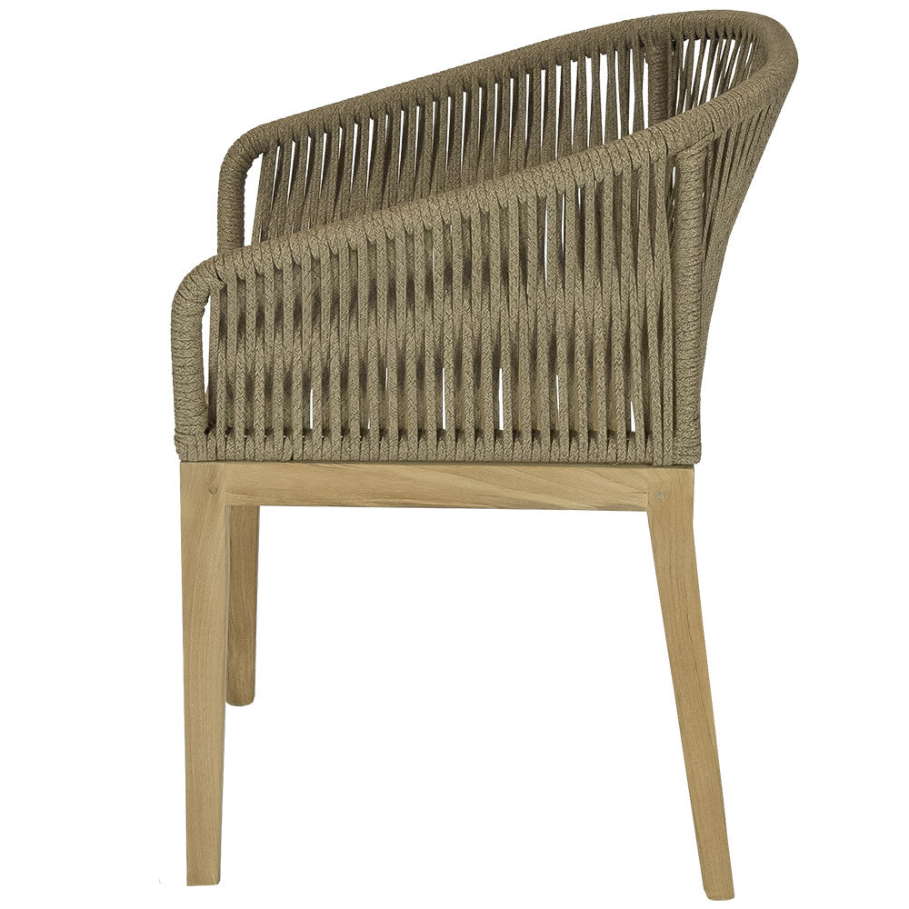 Royal Teak Collection Malibu Dining Chair, Dessert Sand