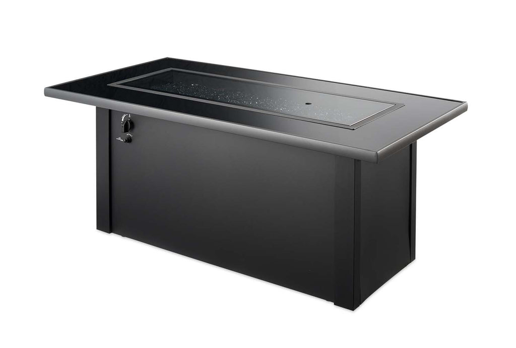 The Outdoor GreatRoom Company MCR-1242-BLK-K Monte Carlo Gas Fire Table, 30x59.25-Inches