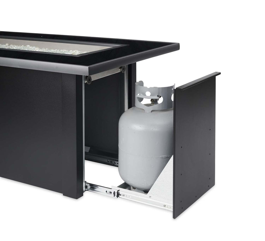 The Outdoor GreatRoom Company MCR-1242-BLK-K Monte Carlo Gas Fire Table, 30x59.25-Inches