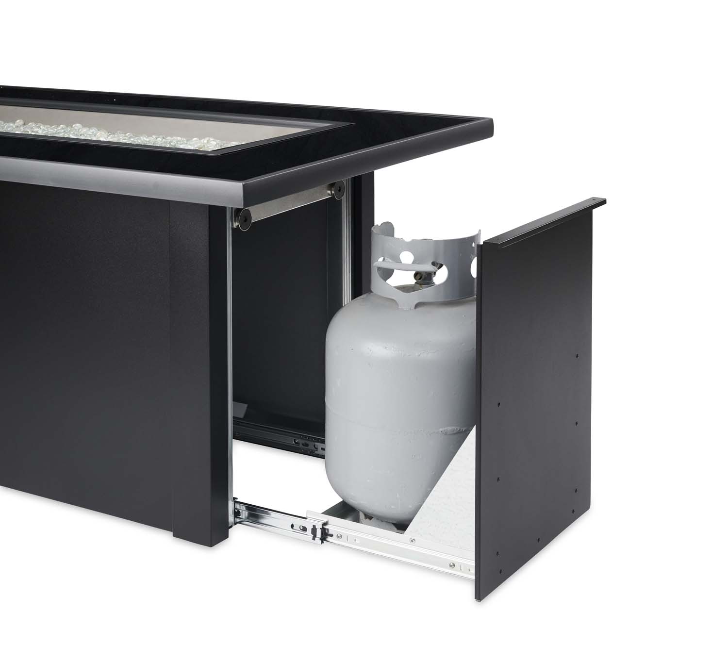 The Outdoor GreatRoom Company MCR-1242-BLK-K Monte Carlo Gas Fire Table, 30x59.25-Inches