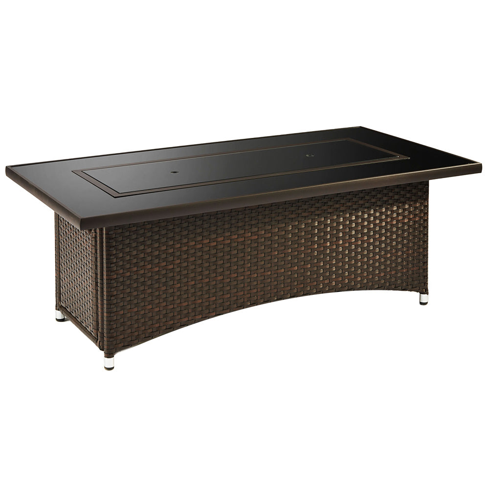 The Outdoor GreatRoom Company MG-1242-BLSM-K Montego Gas Fire Table, Balsam, 30x59.25-Inches