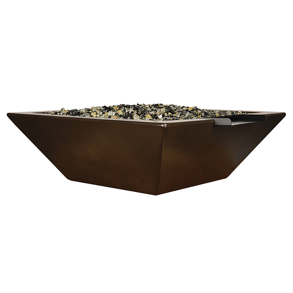 Fire by Design MGAPSQFWB36 Geo Square 36-Inch Fire and Water Bowl
