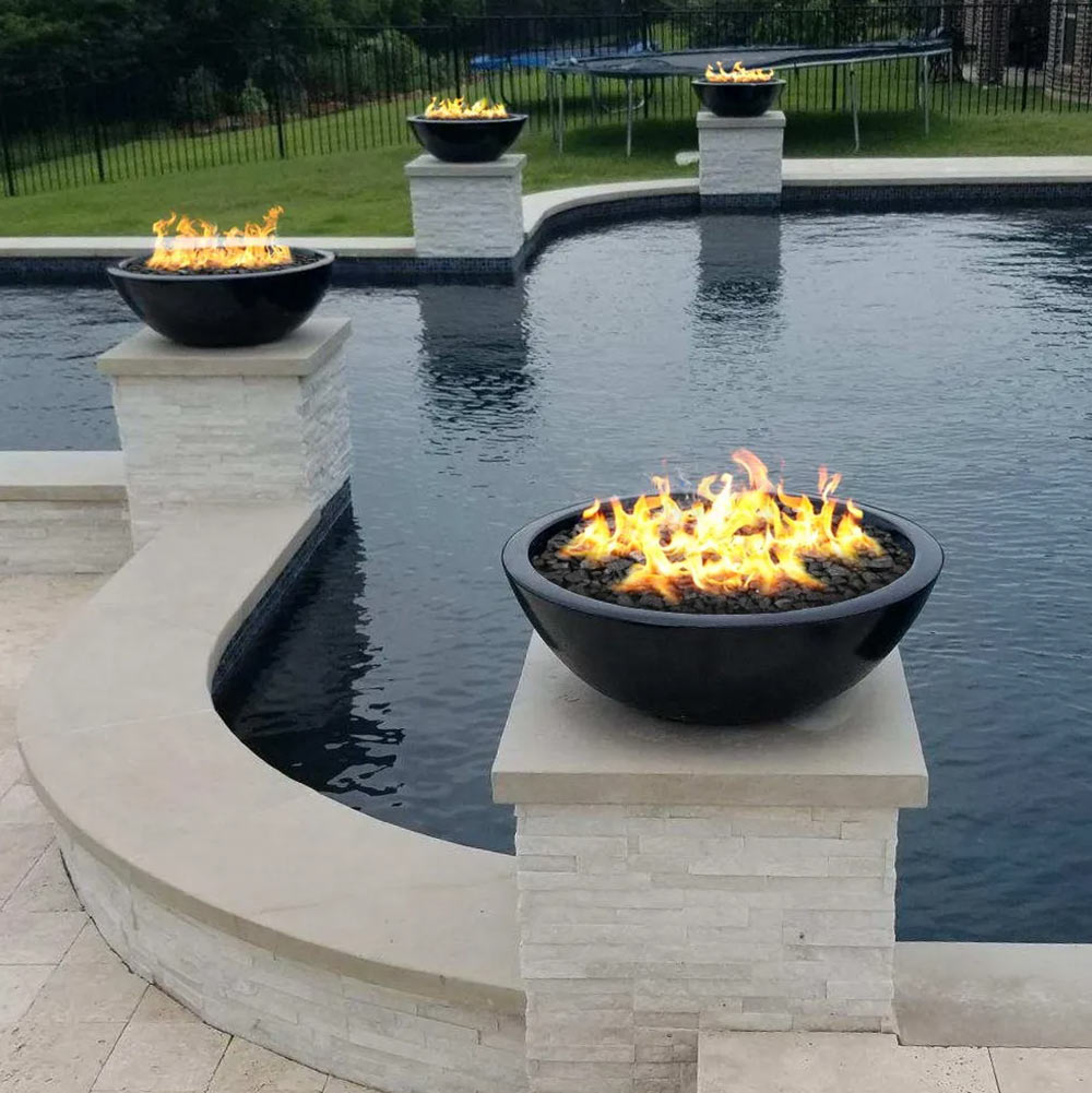 Fire by Design 21-Inch GFRC Round Wok  Fire Bowl