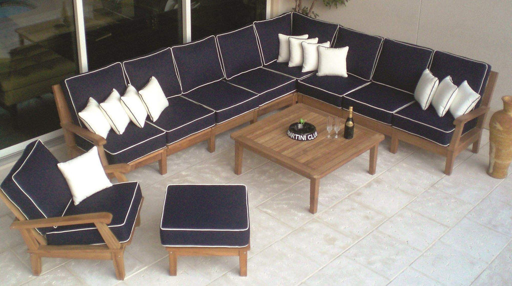 Royal Teak Collection Miami Deep Seating Square Teak Coffee Table, 42x17-Inch