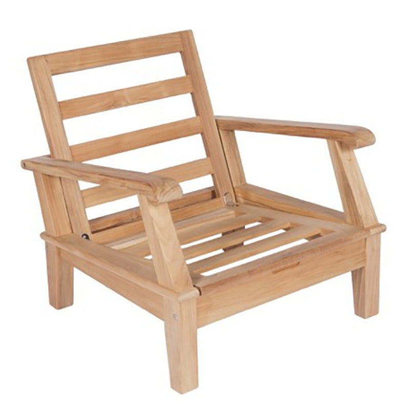 Royal Teak Collection Miami Deep Seating Teak Chair, Frame Only