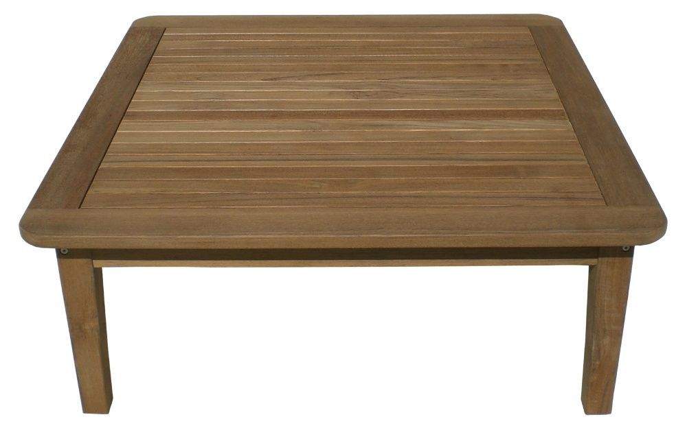 Royal Teak Collection Miami Deep Seating Square Teak Coffee Table, 42x17-Inch
