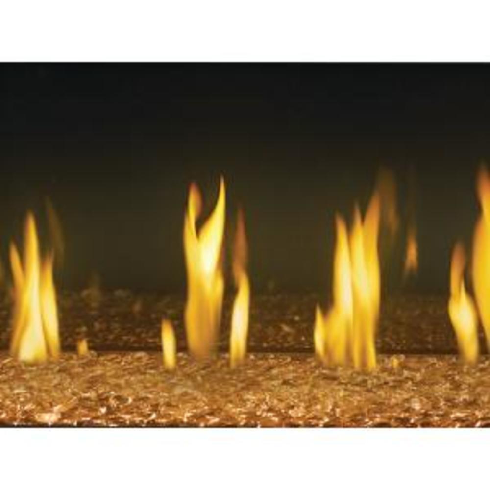 Topaz glass beads media kit with glowing yellow flame-like pieces