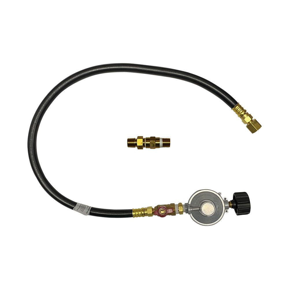 American Fire Glass Propane Match Light Kit with Propane Regulator, Ball Valve, Flex Gas Line & Air Mixer