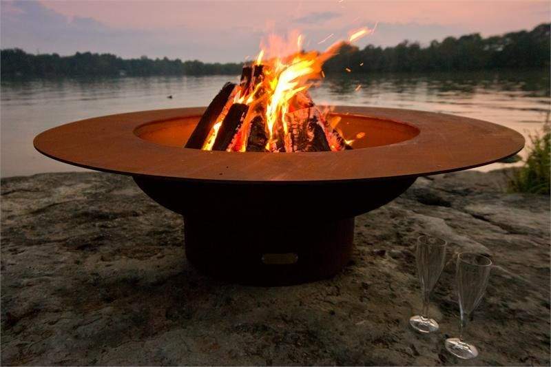 Fire Pit Art Wood Fire Pit with Lid (Magnum-lid) – Firepits Direct