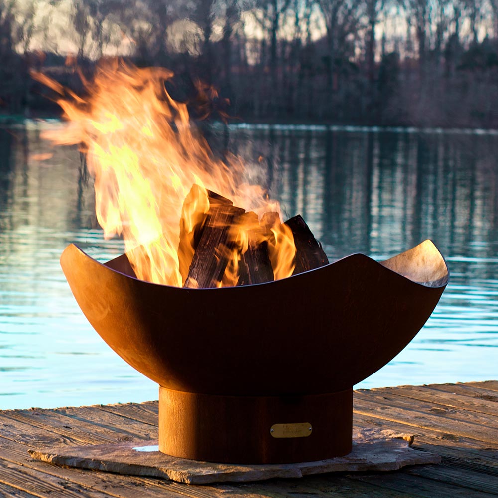 Fire Pit Art Manta Ray Wood Fire Pit