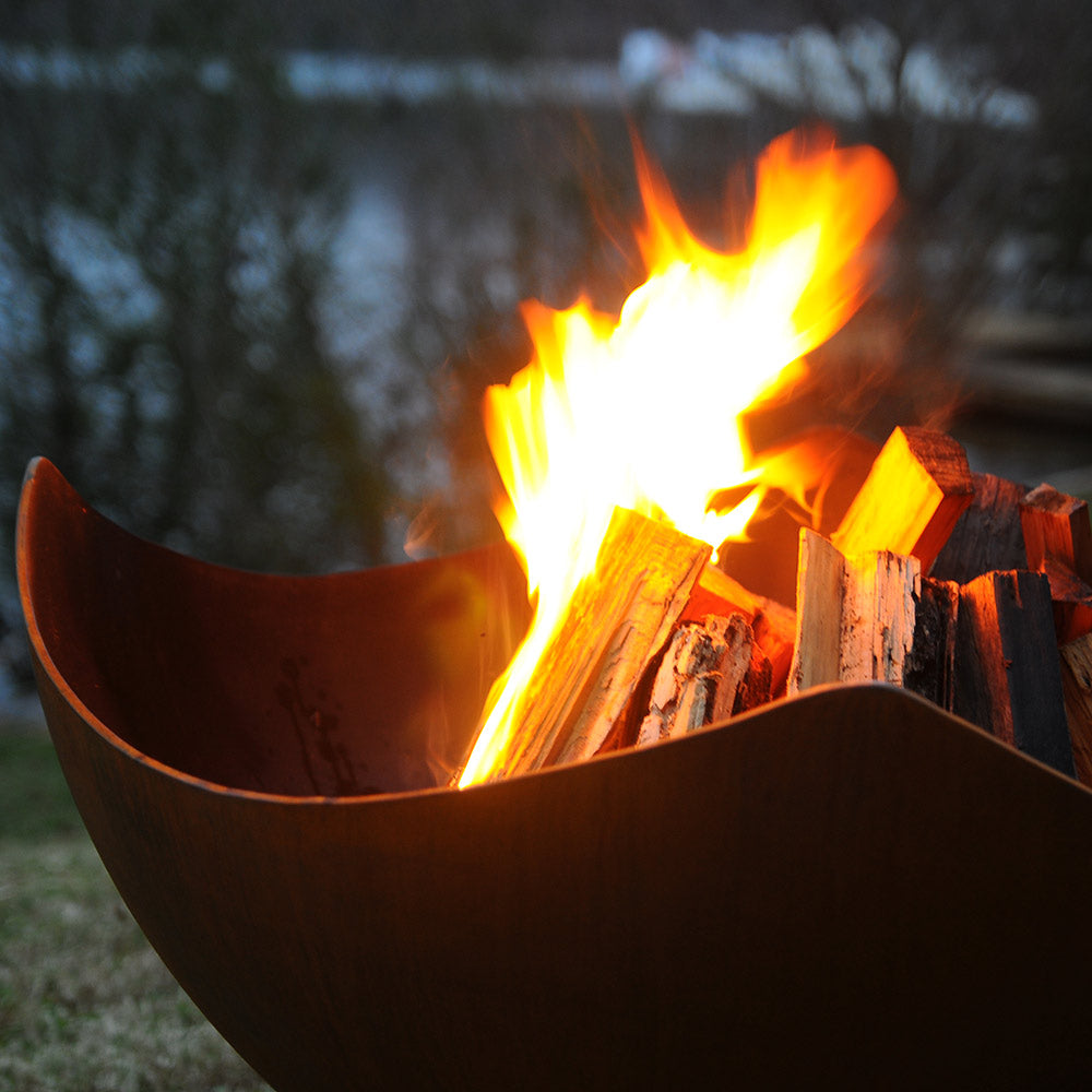 Fire Pit Art Manta Ray Wood Fire Pit