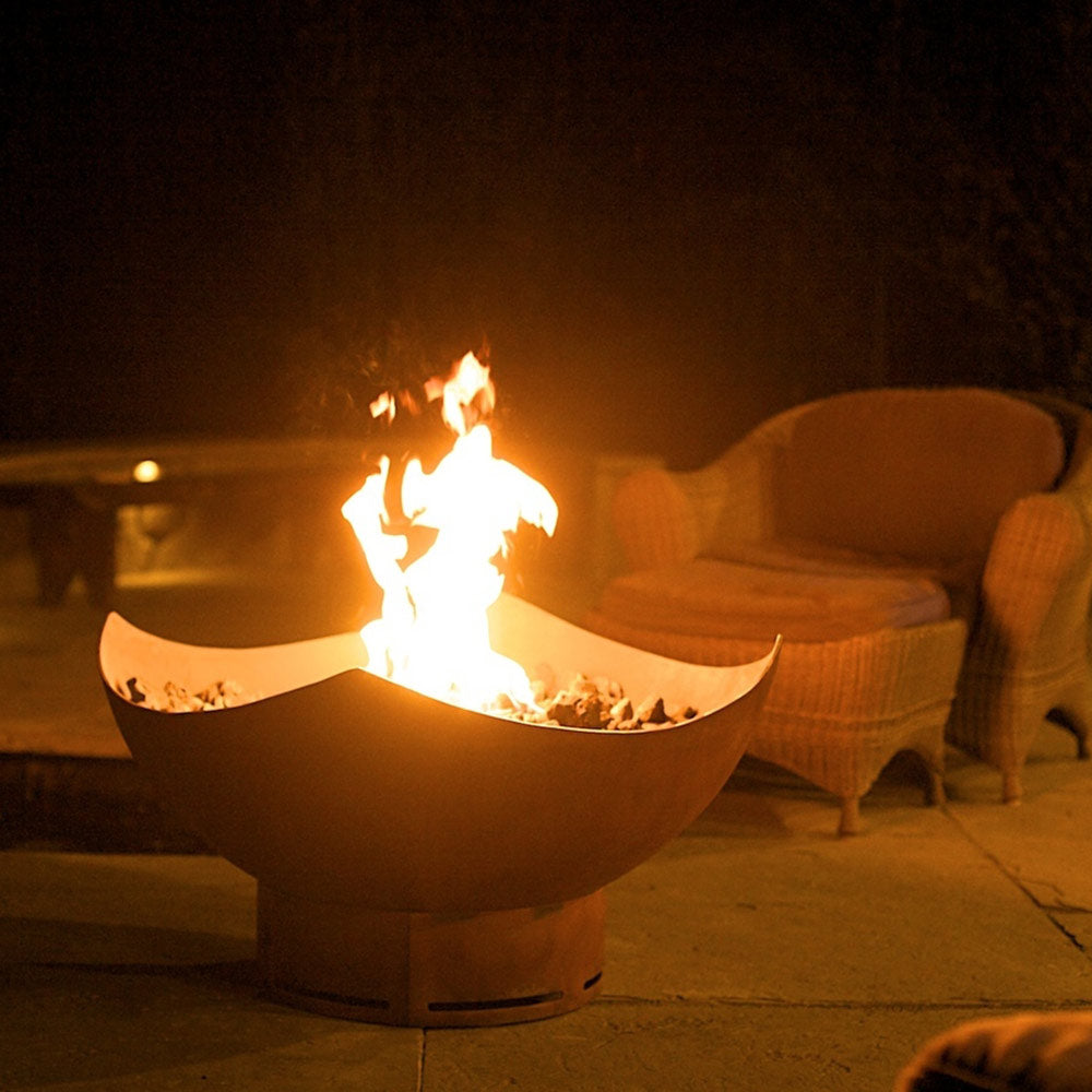 Fire Pit Art MANRC Manta Ray Gas Fire Pit
