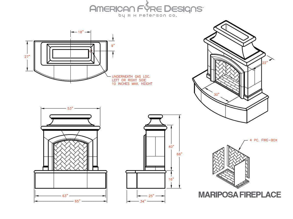 American Fyre Designs Mariposa Outdoor Gas Fireplace