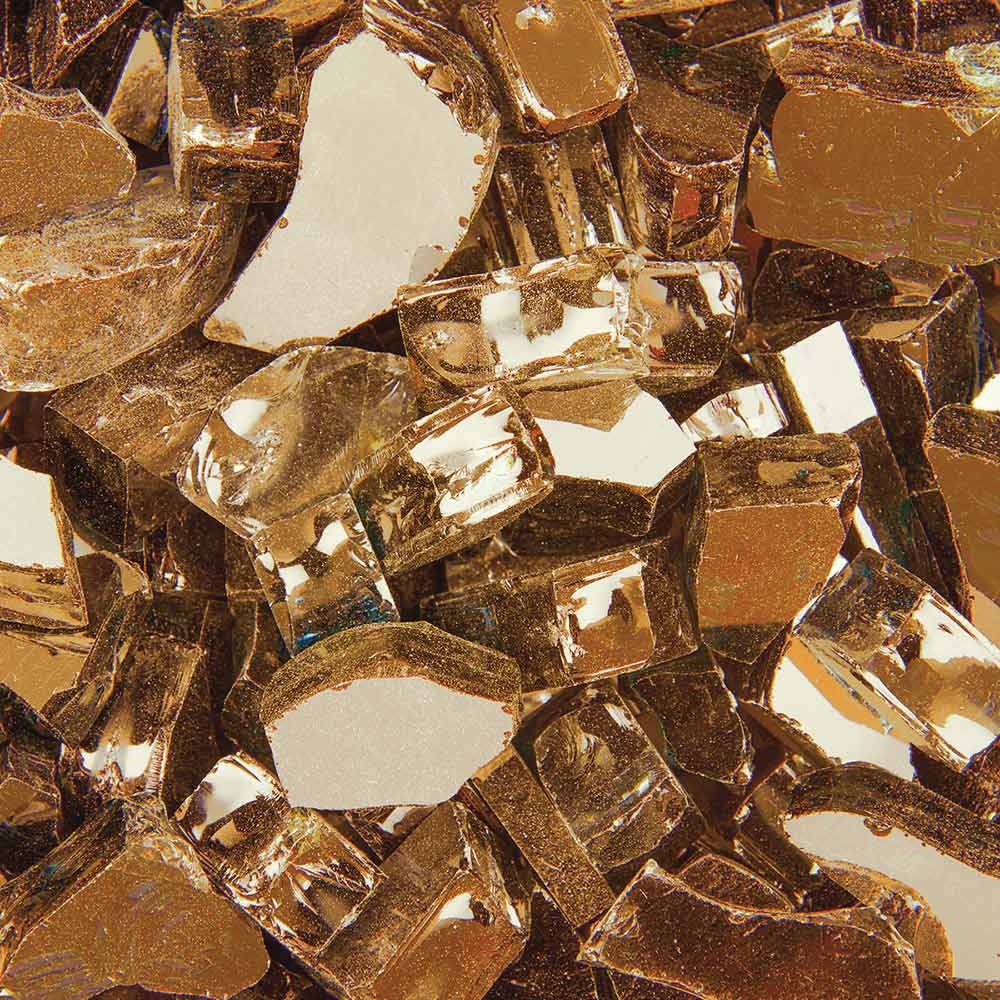 Grand Effects Reflective 1/4" Copper Fire Glass, 25 lbs