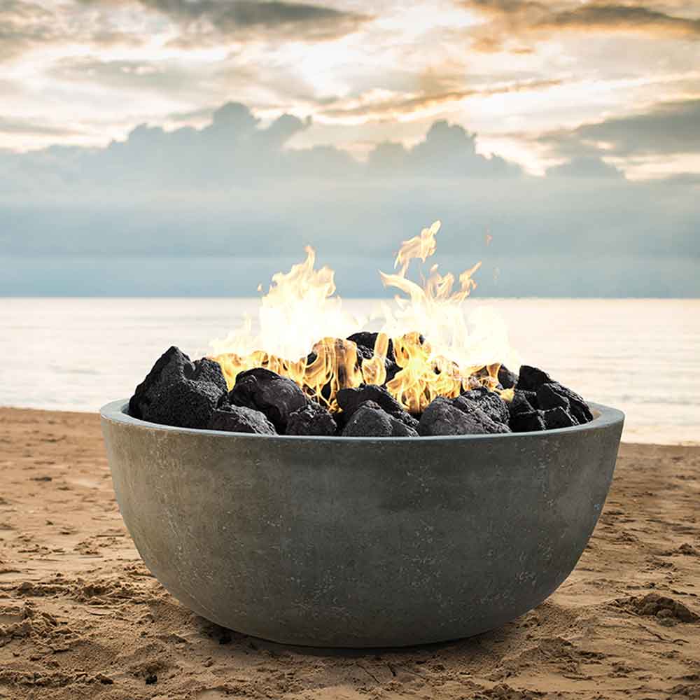 Prism Hardscapes Moderno 1 Concrete Gas Fire Pit, 39-Inch