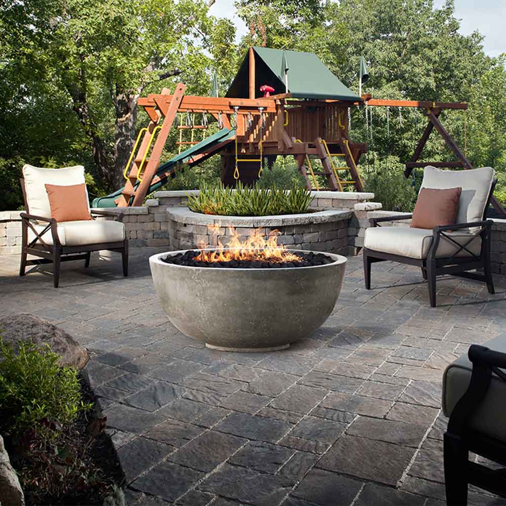 Prism Hardscapes Moderno 1 Concrete Gas Fire Pit, 39-Inch