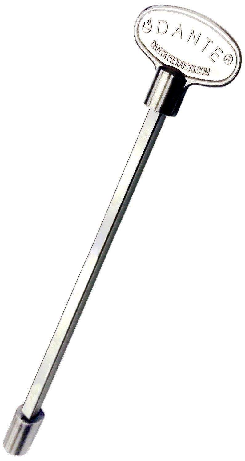 Dante universal valve key, 12-inch, chrome finish