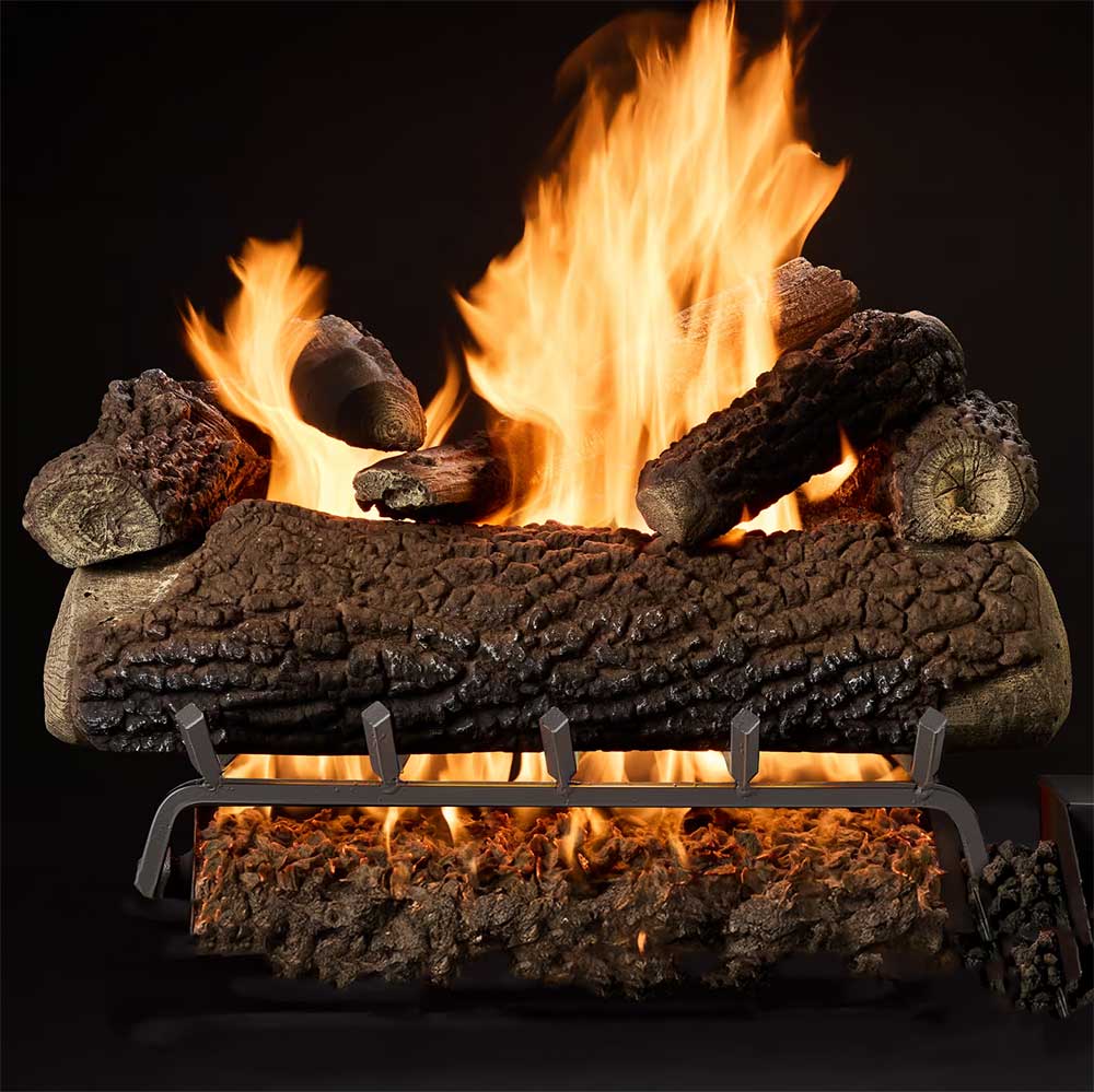 Majestic Timberland Oak Single Tube Vented Outdoor Gas Log Set