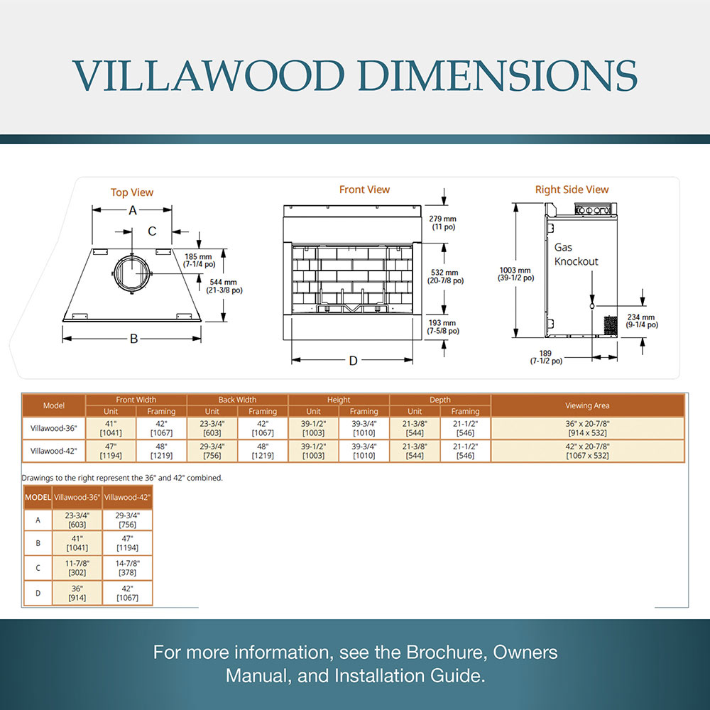Outdoor Lifestyles Villa 36-Inch Outdoor Wood Fireplace