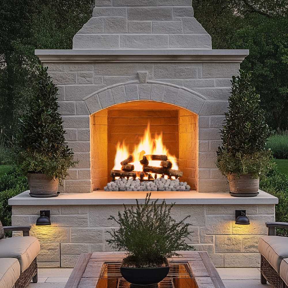 Warming Trends Outdoor Fireplace Kit, H-Style Crossfire Burner