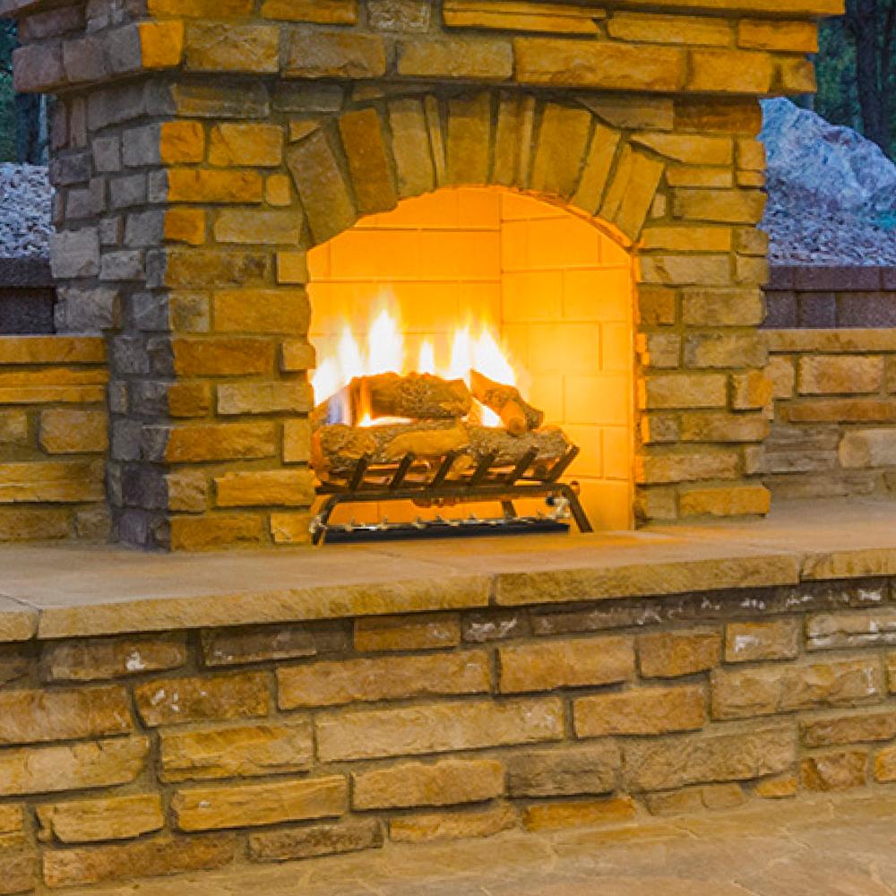 Warming Trends Outdoor Fireplace Kit, Tree-Style Crossfire Burner