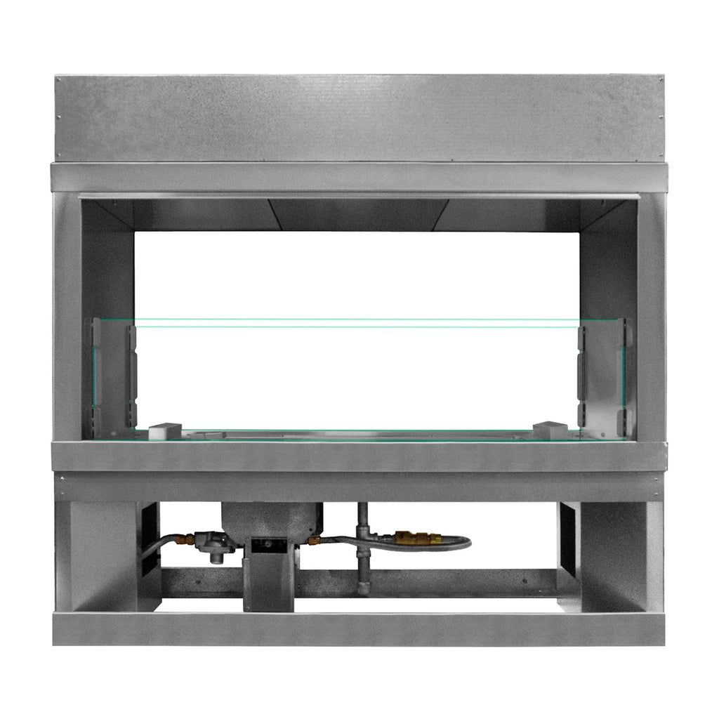 Firegear Kalea Bay Linear See-Through Outdoor Gas Fireplace with LED Lights, 60-Inch