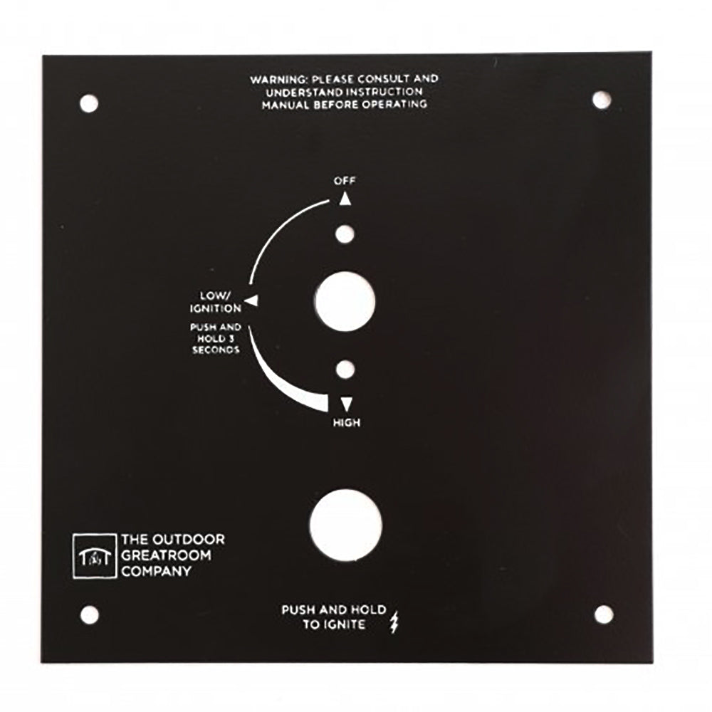 The Outdoor GreatRoom Company Square Control Panel for Variable Control Safety Valve