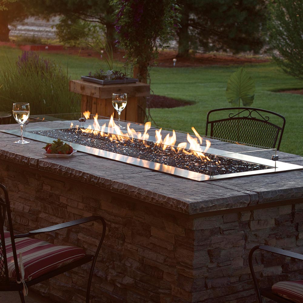 Carol Rose by Empire OL48TP10 48-Inch Outdoor Linear Gas Fire Pit, Battery-Powered Spark Ignition