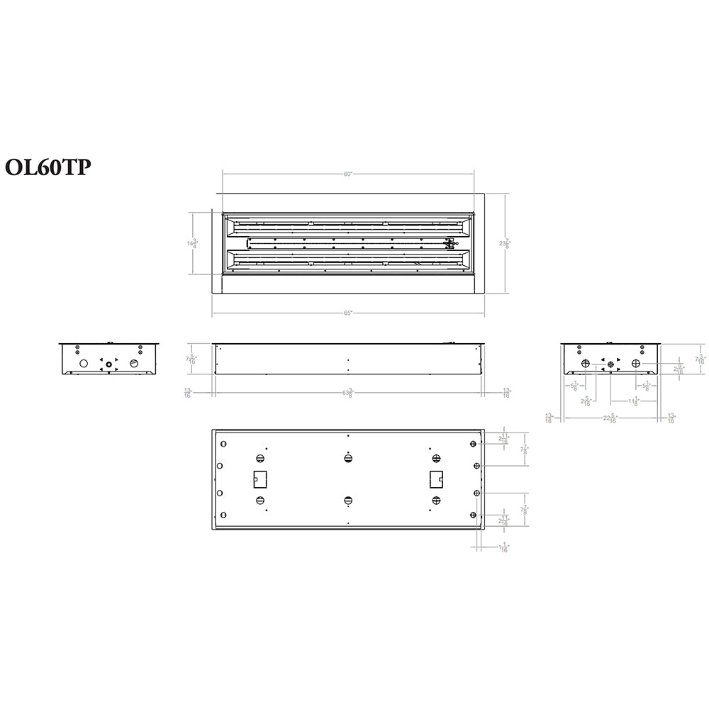 Carol Rose by Empire OL60TP10 60-Inch Outdoor Linear Gas Fire Pit, Battery-Powered Spark Ignition