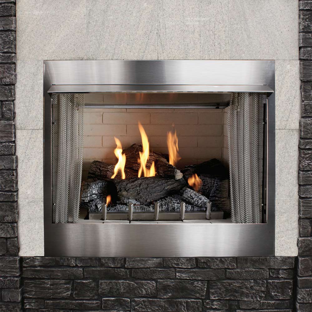 Carol Rose by Empire OP36FB2MF 36-Inch Outdoor Firebox with Wildwood Log Set