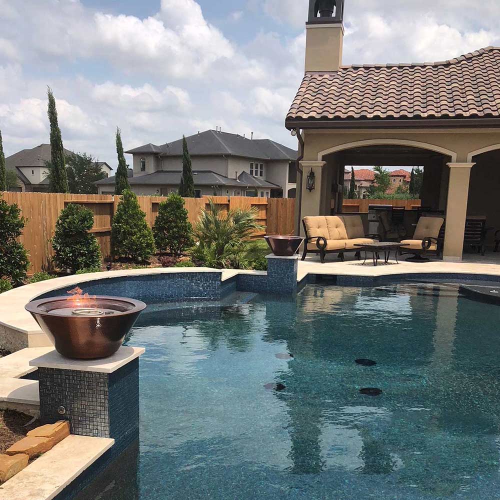 TOP Fires by The Outdoor Plus Cazo Round Copper Gas Fire Bowl