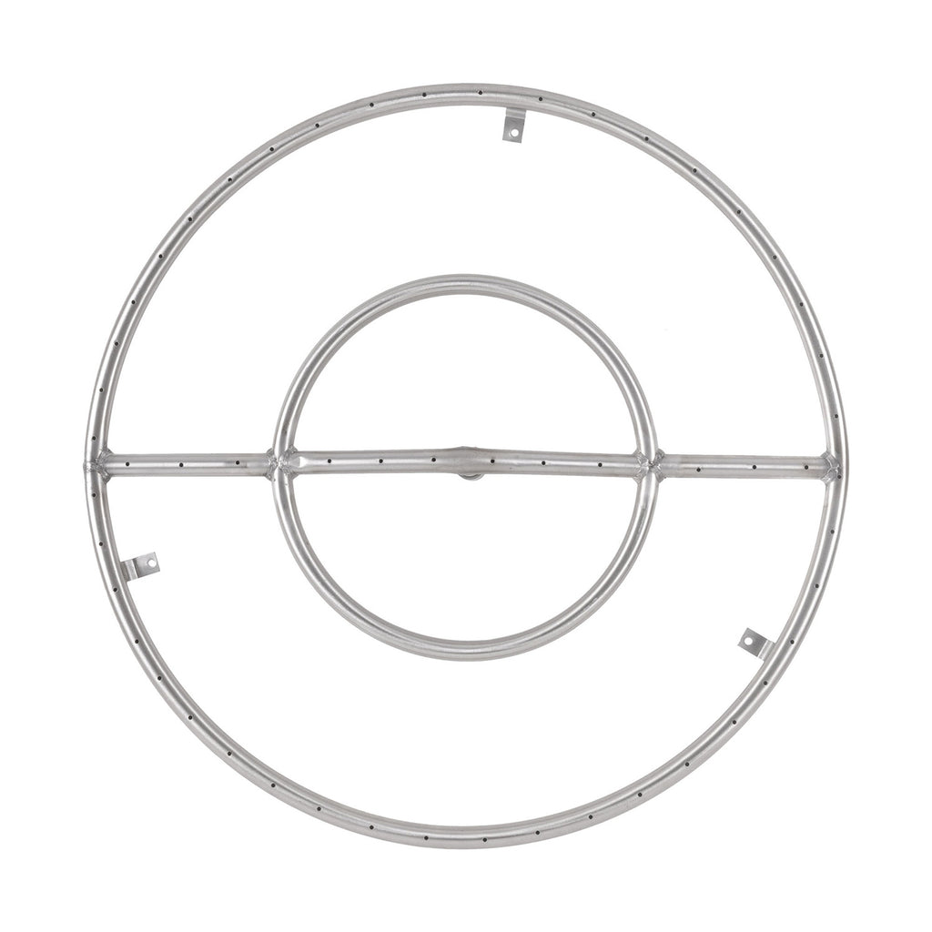The Outdoor Plus OPT-1xx Round Stainless Steel Gas Fire Pit Burner