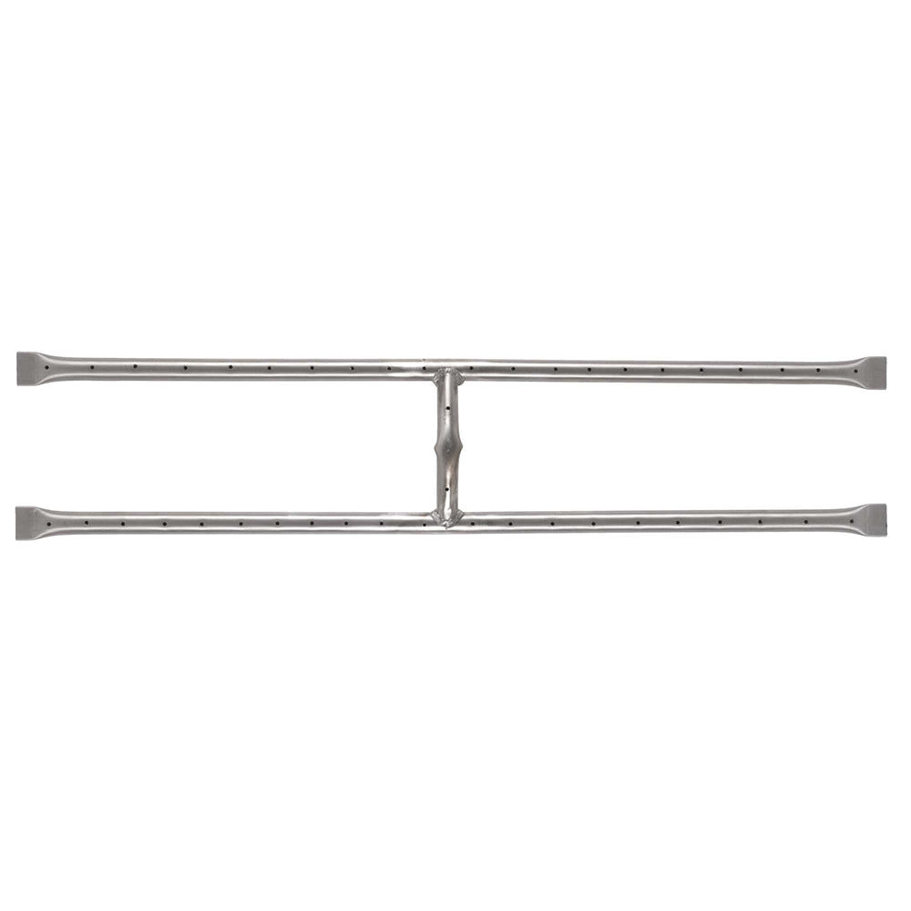 The Outdoor Plus OPT-18x Stainless Steel Rectangular H-Shaped Gas Fire Pit Burner