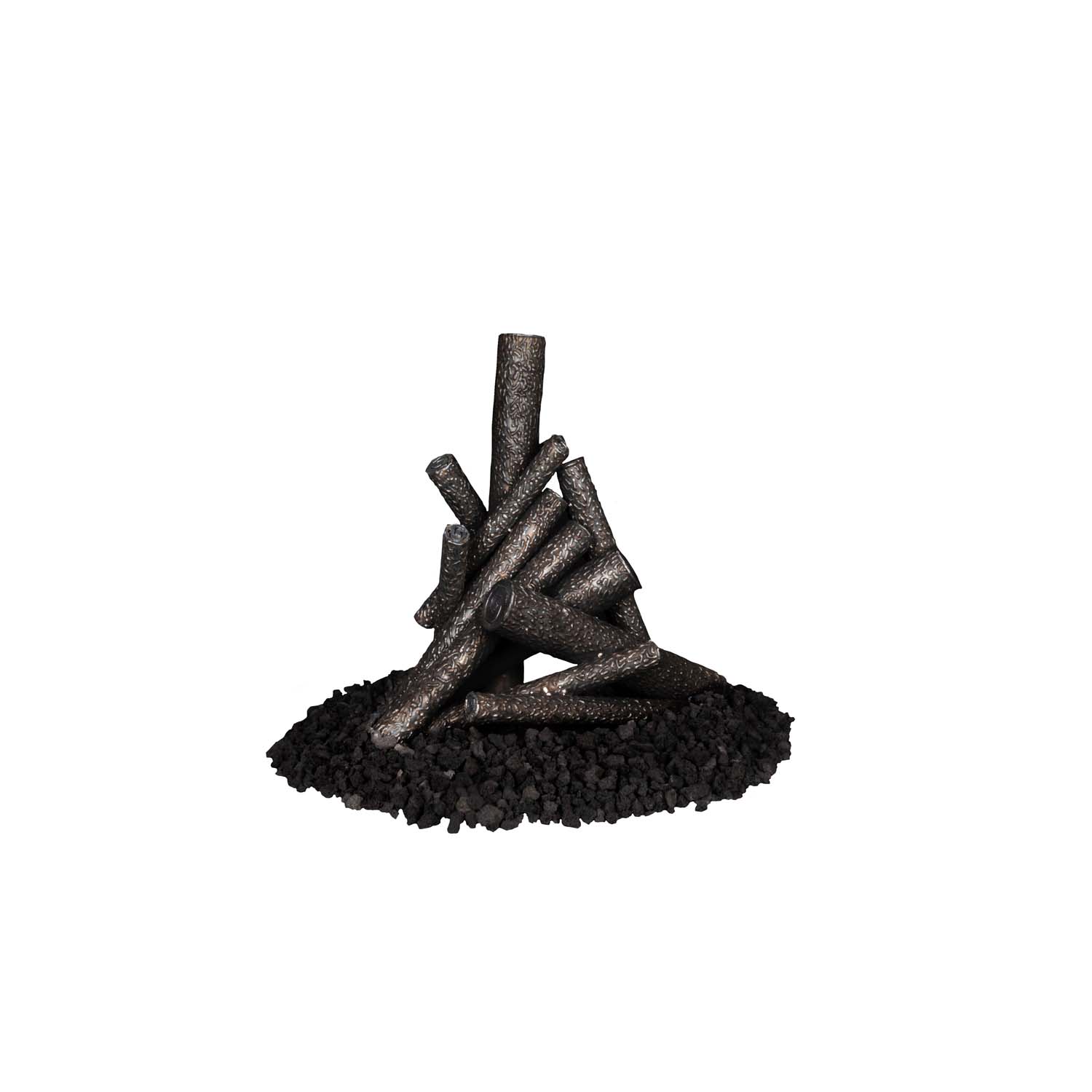 The Outdoor Plus Stainless Steel Fire Pit Logs, 19-Inches
