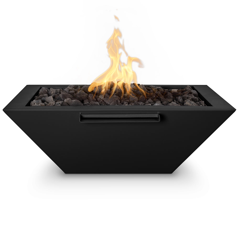 TOP Fires by The Outdoor Plus Maya Square Powder Coat Gas Fire and Water Bowl