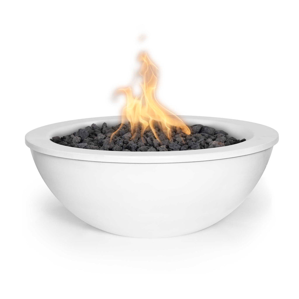 TOP Fires by The Outdoor Plus Sedona 27-Inch Round Powder Coated Steel Gas Fire Bowl