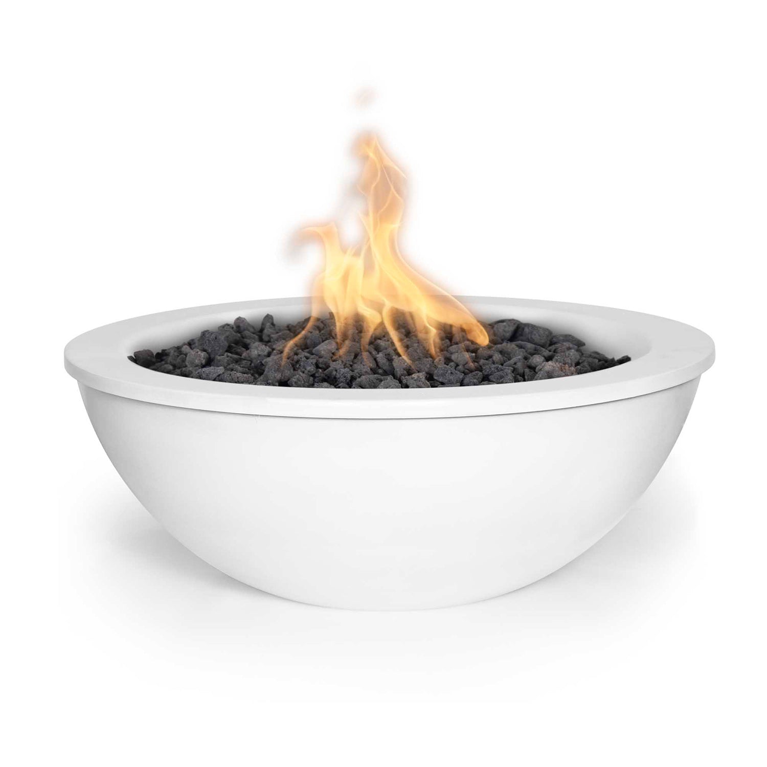 TOP Fires by The Outdoor Plus Sedona 27-Inch Round Powder Coated Steel Gas Fire Bowl