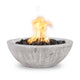 TOP Fires by The Outdoor Plus Sedona 27-Inch Round Wood Grain Concrete Gas Fire Bowl