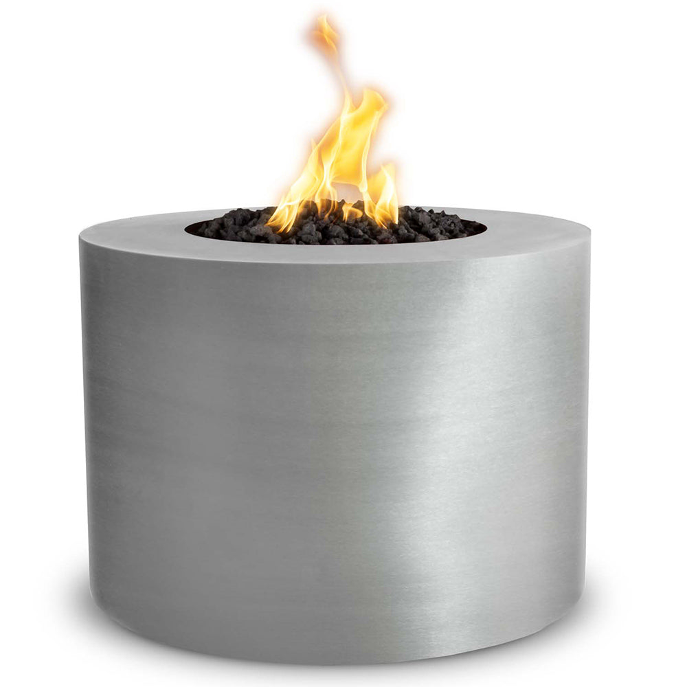 TOP Fires by The Outdoor Plus Beverly 36-Inch Round Stainless Steel Gas Fire Pit