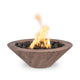 TOP Fires by The Outdoor Plus Cazo 32-Inch Round Wood Grain Concrete Gas Fire Bowl