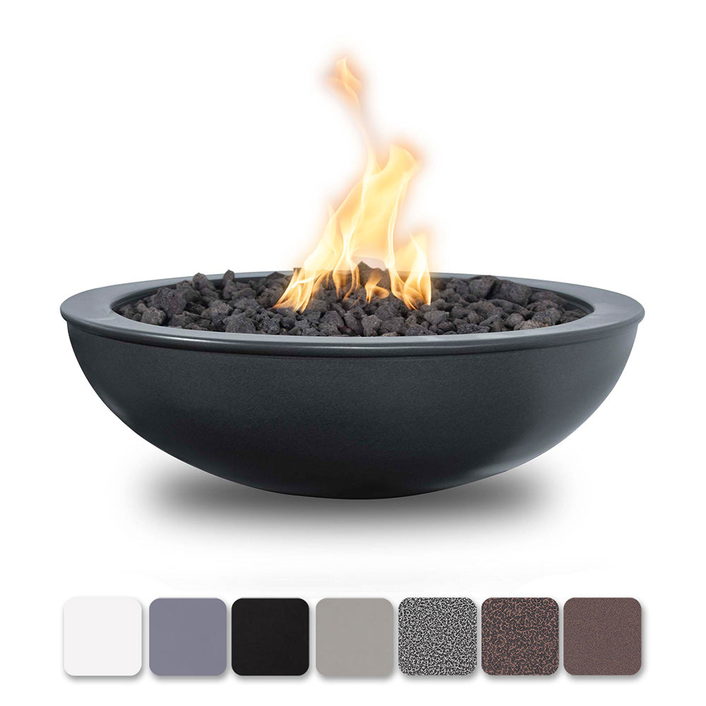 The Outdoor Plus Sedona 48-Inch Round Powder Coated Steel Gas Fire Bowl