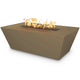 TOP Fires by The Outdoor Plus Angelus 60x36-Inch Linear Concrete Gas Fire Pit