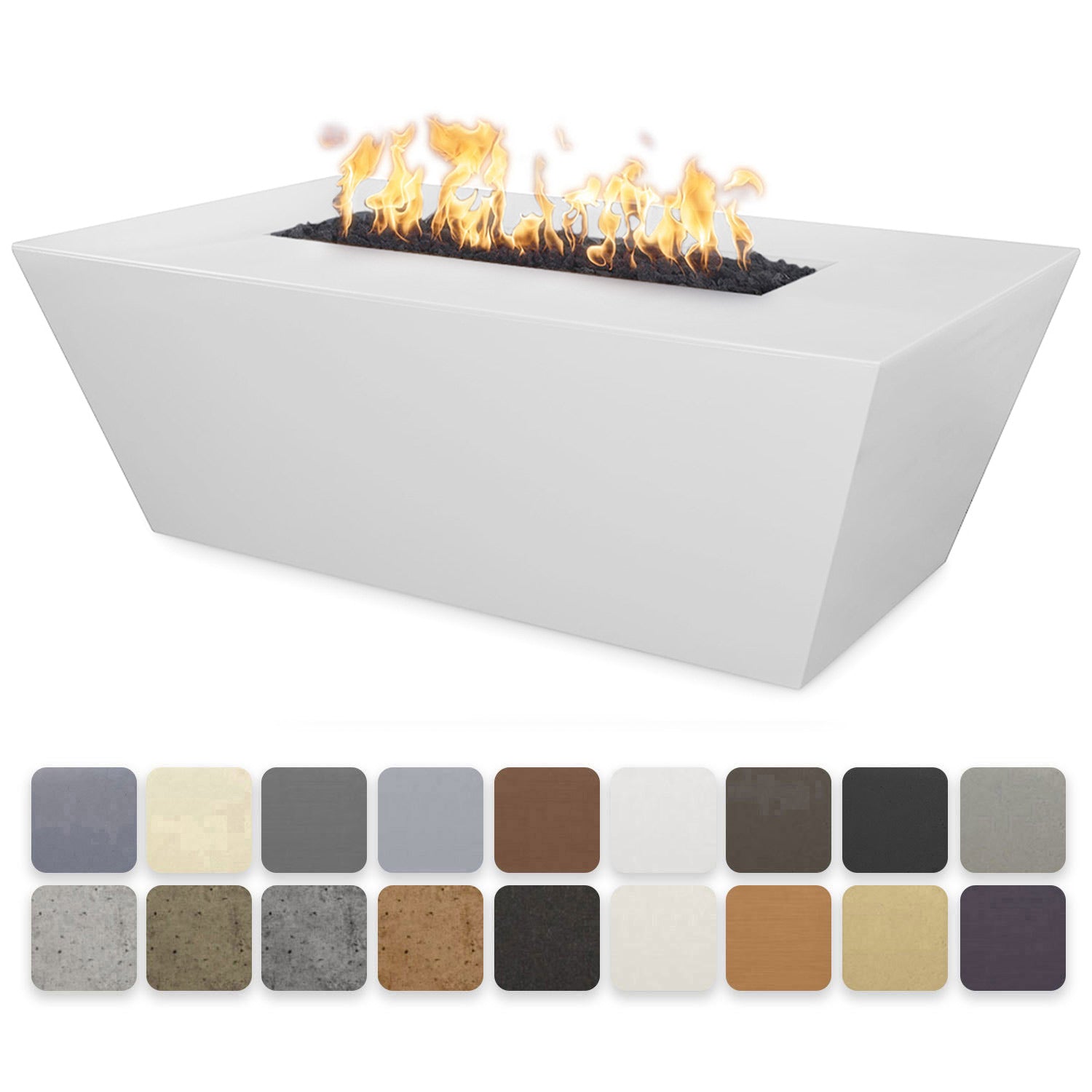 TOP Fires by The Outdoor Plus Angelus 60x36-Inch Linear Concrete Gas Fire Pit