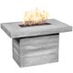 TOP Fires by The Outdoor Plus Alberta 36x24-Inch Linear Wood Grain Concrete Gas Fire Pit