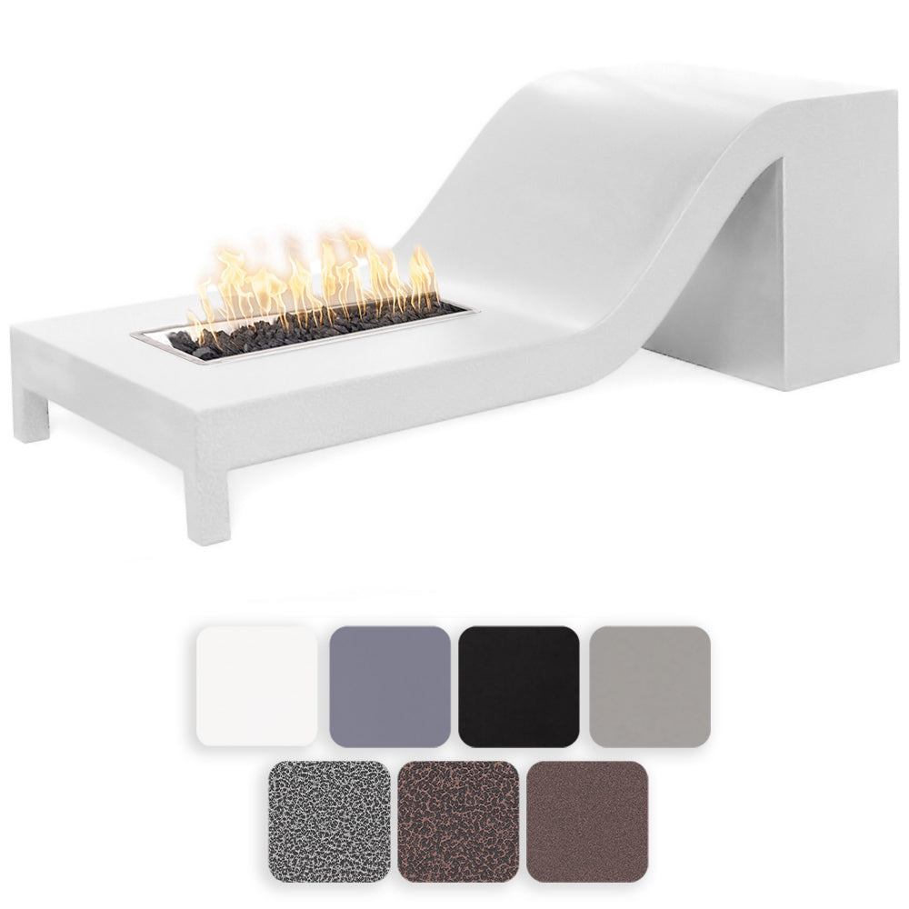 TOP Fires by The Outdoor Plus Alto Linear Powder Coated Steel Match Light Gas Fire Pit