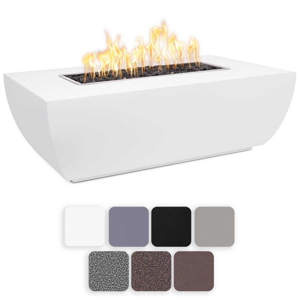 TOP Fires by The Outdoor Plus Avalon 15-Inch Tall Linear Powder Coated Steel Gas Fire Pit