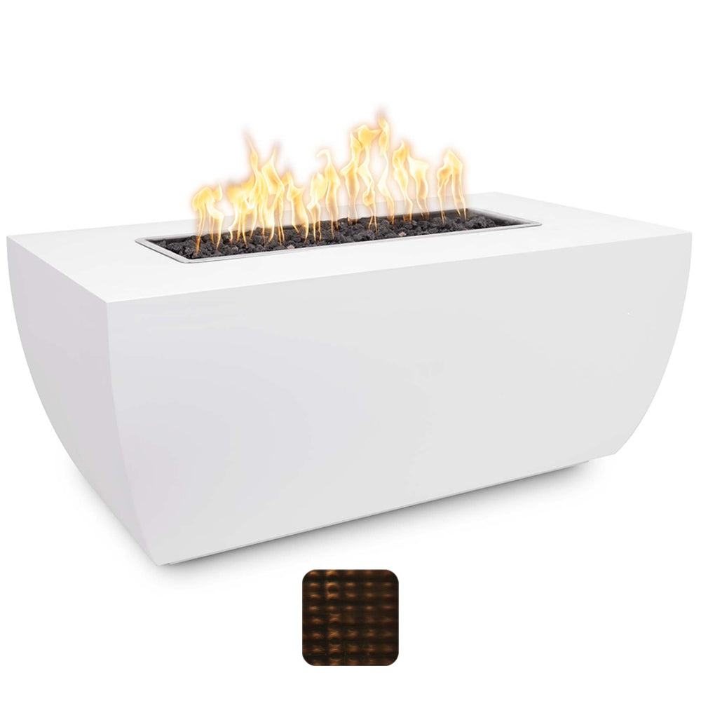 TOP Fires by The Outdoor Plus Avalon 24-Inch Tall Linear Copper Gas Fire Pit