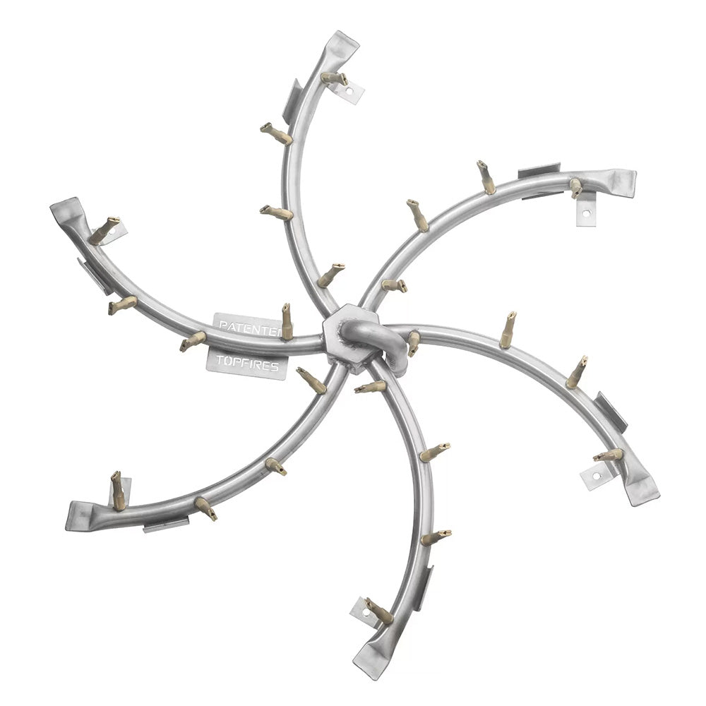 The Outdoor Plus Stainless Steel Bullet Triple S Gas Fire Pit Burner