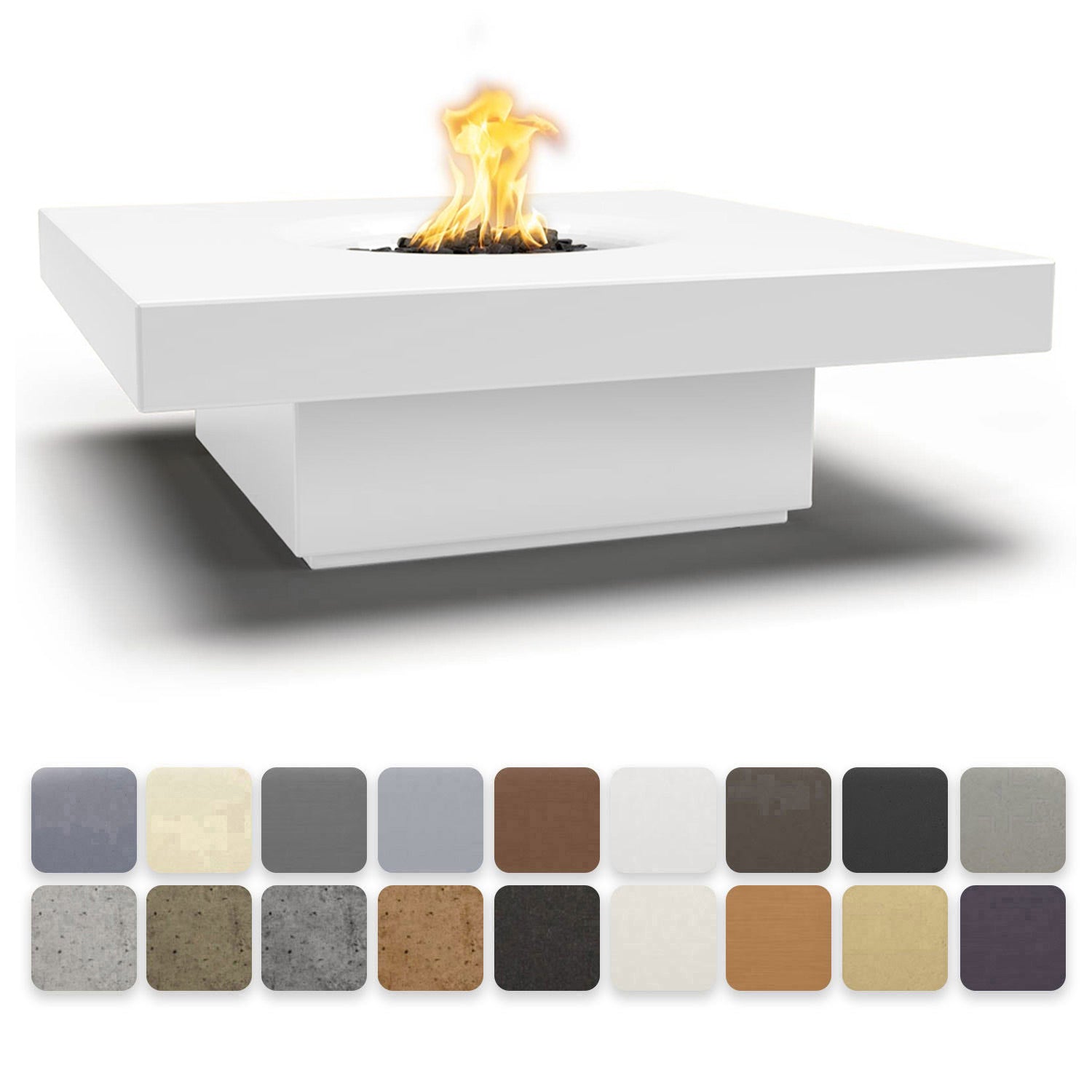 TOP Fires by The Outdoor Plus Balboa 48x48-Inch Square Concrete Gas Fire Pit